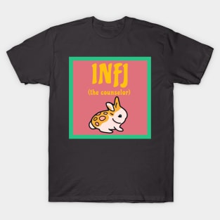 INFJ Personality Type Cute Bunny Rabbit (The Counselor) Advocates Mental Health Awareness T-Shirt